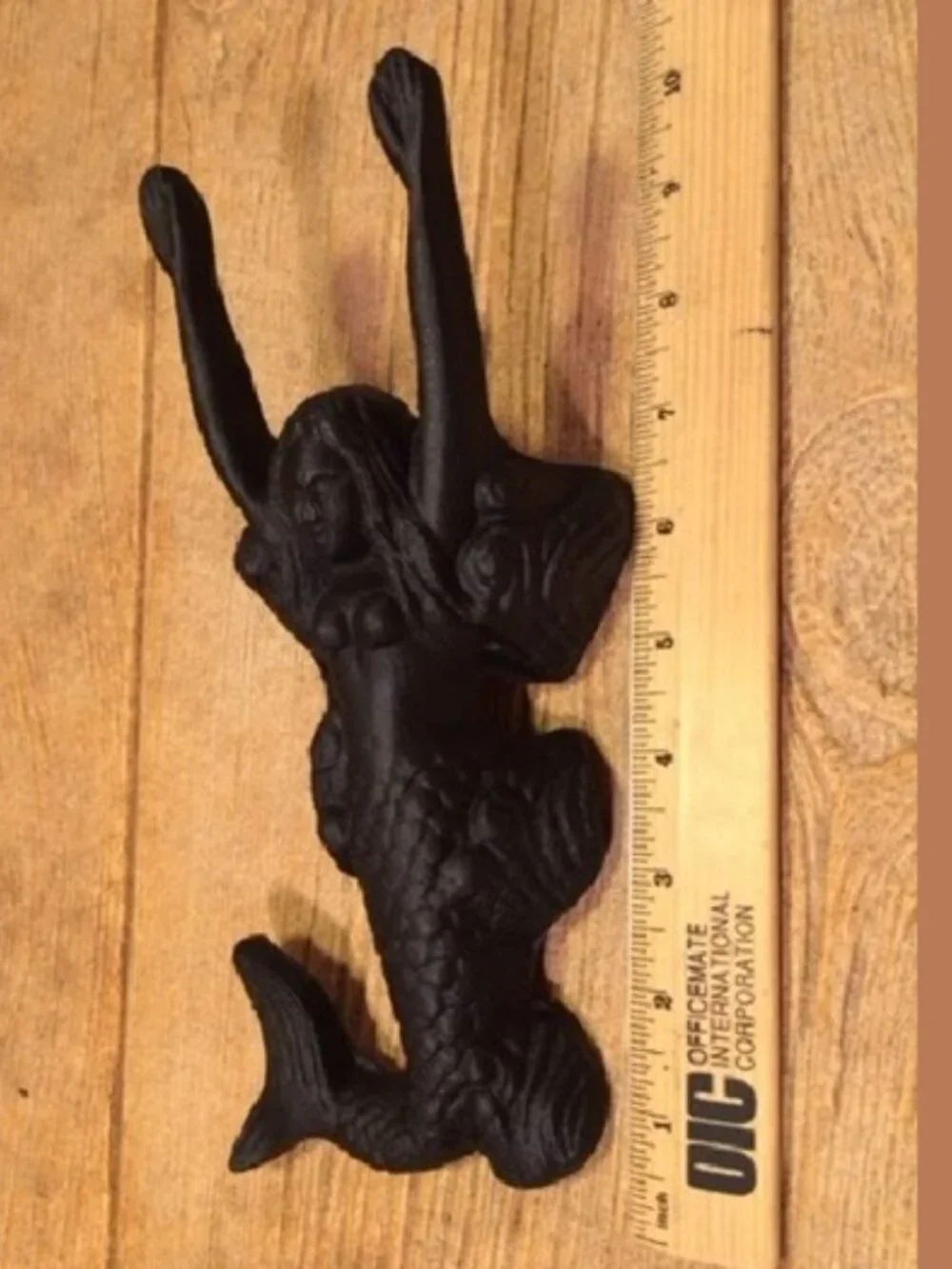 Black Cast Iron Mermaid Indoor Door Stop 2